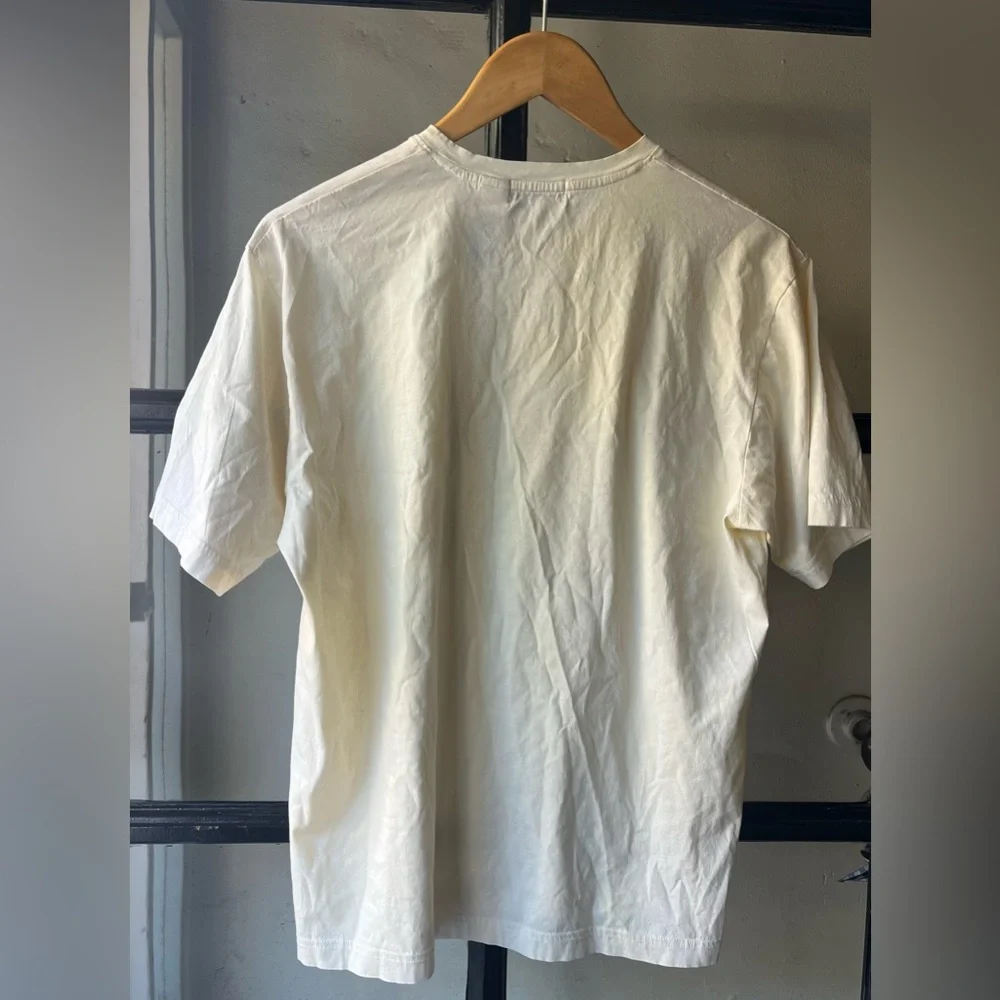 Lovely 90’s Vintage Cream Peruvian Tissue Cotton Tee - Picture 4 of 4